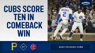 Cubs Score Ten in Comeback Win