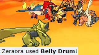 belly drum Zeraora sweeps confused noobs | Pokemon showdown sweep