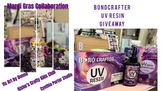 Mardi Gras Collaboration 2025 @BondCraftor  UV Resin Giveaway