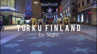 Turku Finland at Night - December 20, 2023