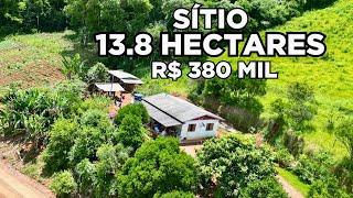 SÍTIO A VENDA EM SANTA CATARINA 13.8 HECTARES CASA LAVOURA E RIO R$380MIL