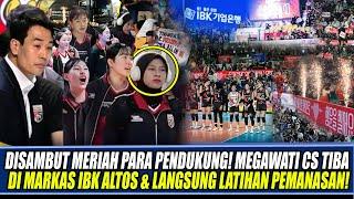 DISAMBUT MERIAH PARA PENDUKUNGMEGAWATI CS TIBA DI MARKAS IBK ALTOS & LANGSUNG LATIHAN PEMANASAN!