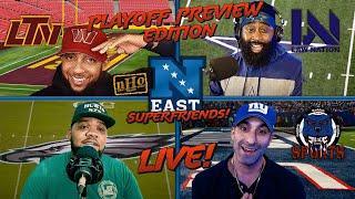 NFC EAST SUPERFRIENDS UNITE! | Playoff Preview: PHI Collapse? DAL Home Cookin'? WAS#2 NYG#6