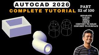 AutoCAD Complete 2D+3D Tutorial for Beginners || AutoCAD 2026 3D Tutorial  (52)