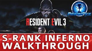 Resident Evil 3 Remake Walkthrough Speedrun S Rank - Inferno Difficulty (0 Deaths) - 1:03:34
