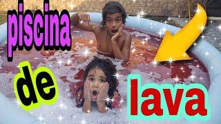 A PISCINA E LAVA (the pool turned lava )