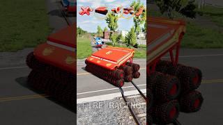 Big and Small McQueen Cars VS vs Train Thomas in BeamNG.Drive