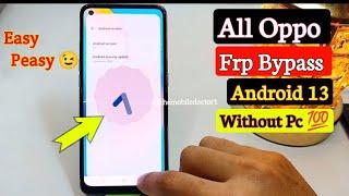 All Oppo Frp Bypass Android 13 Without Pc  | Oppo Android 13 Google Account Unlock Without Pc 