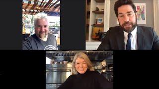 John Krasinski Hosts Guy Fieri, Martha Stewart, David Chang, and Stanley Tucci for an SGN Potluck