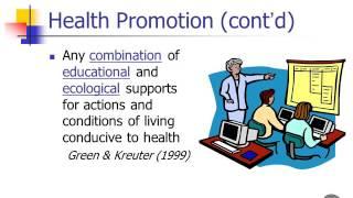 KINS3313 Lesson 1:  Intro to Health Education and Health Promotion