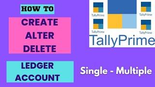 Ledger Account Creation in Tally Prime | Create Ledger Accounts in Tally Prime | #tallyprime #tally