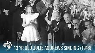 Julie Andrews (Aged 13) Sings for King George VI (1948) | British Pathé