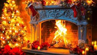 24/7 Christmas Fireplace Music  Relaxing Christmas Music Ambience  Crackling Christmas Fireplace