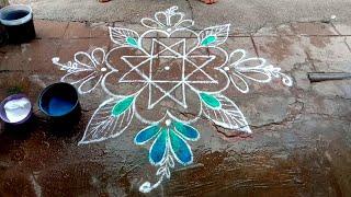 Kirishna Jeyanthi2024 special pookolamGogulashtami muggulu//Jenmashtami flower rangoli//Latha kolam