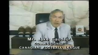 CFL Commissioner Jake Gaudaur Talks about the United Way Centraide TV Commercial 1982