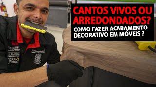 COMO FAZER ACABAMENTOS DE CANTOS PARA DECORAÇÃO | Envelopamento decorativo em móveis