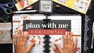 PLAN WITH ME :: Horizontal Layout Weekly Setup in a Classic Happy Planner :: Hello Fall