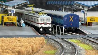 A Fine HO Scale Humsafar Train on an Indian Layout