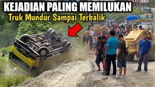 Kejadian Paling Memilukan‼️Detik-Detik Truk Mundur Hingga Terbalik