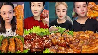 ASMR Chinese Mukbang Eating Delicious Braised Pork Belly五花肉吃播［Eating Sounds］#2