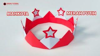 Mahkota Merah Putih - Cara Membuat Mahkota dari Kertas Origami - Hiasan 17 Agustus