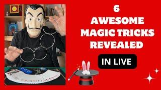 6 AWESOME MAGIC TRICKS REVEALED IN LIVE 🪄 #magic #tricks #magictricksvideos #tutorial