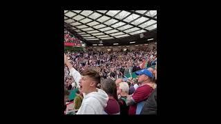 Aston Villa fans singing "Cristiano Ronaldo sex offender" at Old Trafford