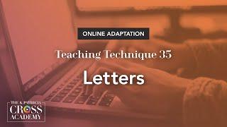 Online Teaching Adaptation: Letters