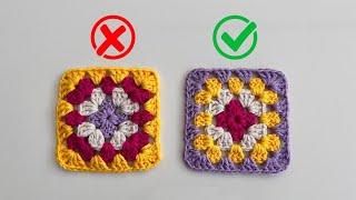 How to Make a Perfect Granny Square / Easy Crochet Granny Square Motif Pattern for Beginners