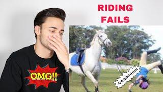 EQUESTRIAN REACTS TO HORSE FALLS AND FAILS