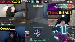 Valorant Pros/streamers reacts to PRX Jinggg's INSANE 3K against GE