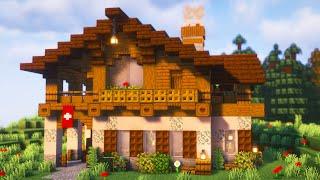 Minecraft: Large Mountain House Tutorial (Swiss Chalet)