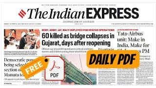 How to download Indian Express newspaper pdf free. read online daily best website #indianexpress