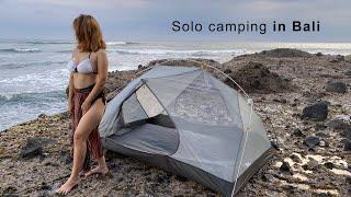 Beach relaxation in Bali, Solo overnight camping in the tropical beach - episode #02