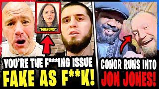 MMA Community GOES OFF on Nina Drama for FOOTAGE! Conor McGregor RUNS INTO Jon Jones! Islam vs Belal