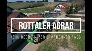 John Deere 6175R | Marchner 12,5m³ | Bomech 15m Schleppschuhverteiler | Gülle ausbringen