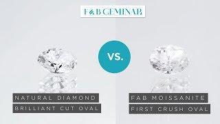 FAB First Crush Oval Moissanite v. Natural Oval Diamond