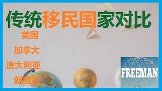 四大传统移民国家对比 | 有CC繁体字幕 #出国对比  #移民对比   #移民信息