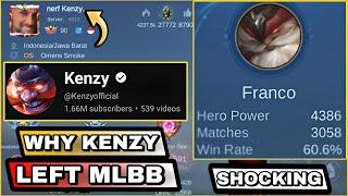Why Kenzy Left Playing Real Story ~ Mobile Legends