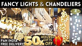 Fancy lights & Chandeliers market in delhi Home decor lights and Modern chandelier #chandelier