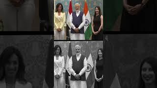 PM Modi meets Egyptian Yoga teachers Reem Jabak, Nada Adel in Egypt’s Cairo