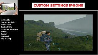 Death Stranding iPhone and iPad custom settings: uncap fps, disable motion blur, resolution, MetalFX