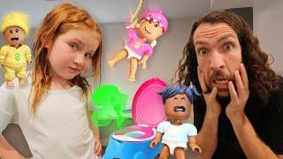 A for ADLEY Baby Day Care!!  Hide n Seek with Crazy Roblox Babies! Adleys the Boss Twilight Daycare