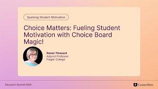 Choice Matters: Fueling Student Motivation with Choice Board Magic!