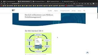 Vorstellung: BSI 100-4 Notfallmanagement