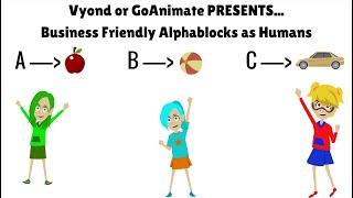 GoAnimate or Vyond Business Friendly Alphablocks as Humans