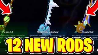 How To GET ALL 12 NEW RODS SHOWCASE In Fisch ANCIENT ISLE UPDATE! Roblox