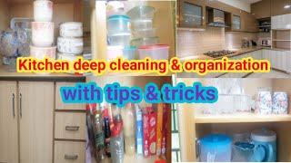 Kitchen deep cleaning & organization with tips & tricks