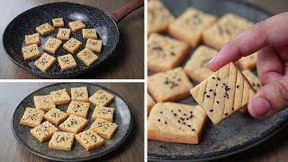 Salted Cookies Recipe in Frypan | No Egg No Oven Cookies Recipe | Homemade Cookies Recipe | Yummy