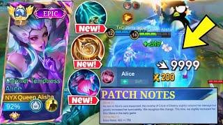 ALICE NEW RECOMMENDED BUILDS AFTER BUFF WITH NEW ITEMS! (must watch) | MLBB